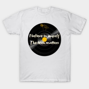 music, vinyl, retro, motivation, sheet music T-Shirt
